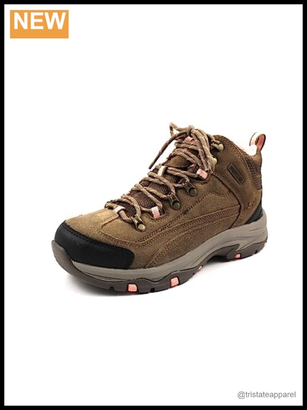 Women's Hiking Boots - Comfortable Memory Foam Leather Ankle Bootie